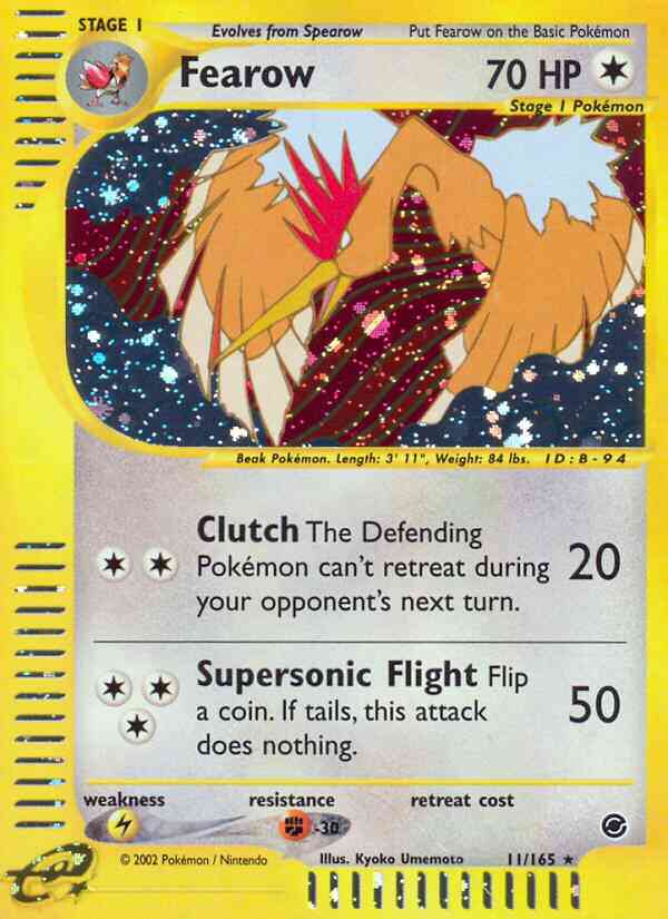 Fearow - 11/165 - Rare [ecard1-11] [Reverse Holo]