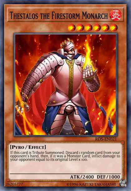 Thestalos the Firestorm Monarch (Red) - DL12-EN007 - Rare - Unlimited
