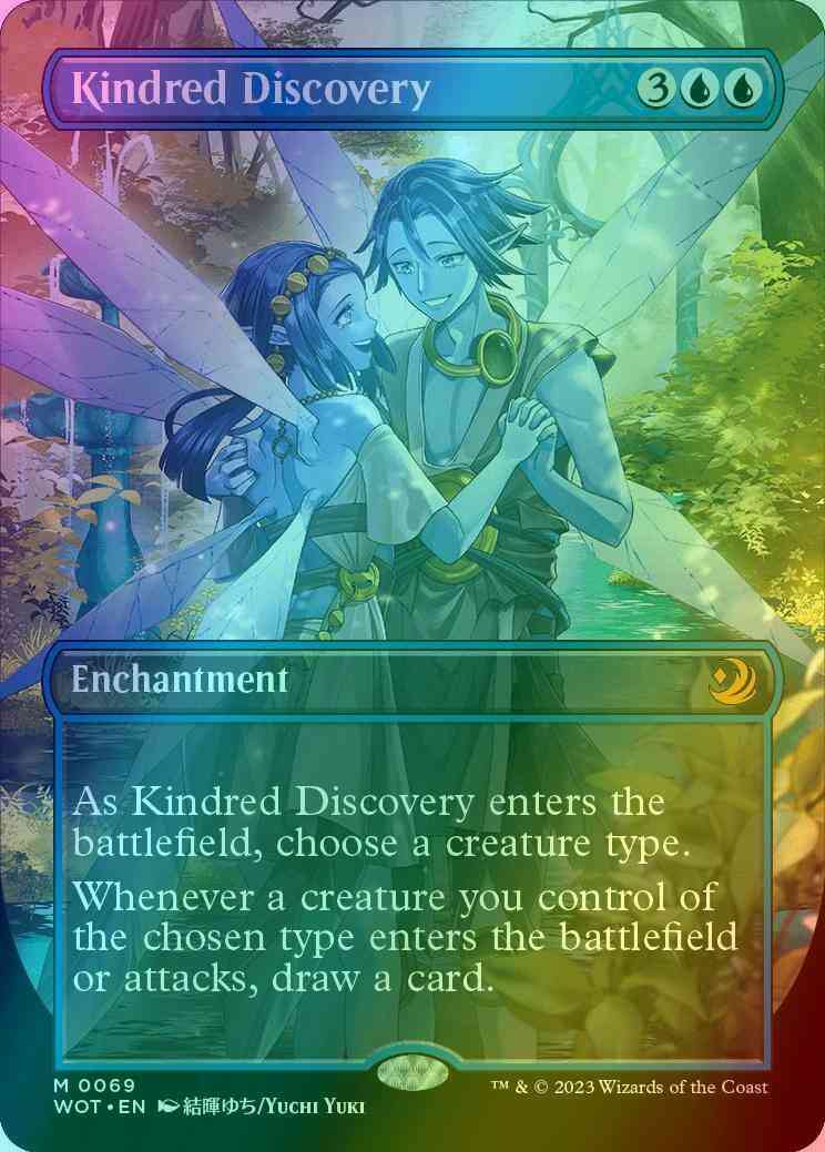 Kindred Discovery [69] [Borderless] [Anime] [Wilds of Eldraine: Enchanting Tales] [Foil]