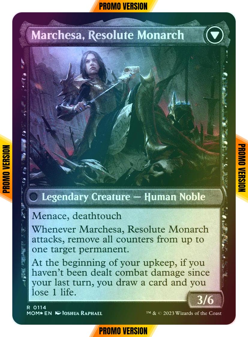 Invasion of Fiora // Marchesa, Resolute Monarch [114s] [Prerelease] [March of the Machine: Promos] [Foil]