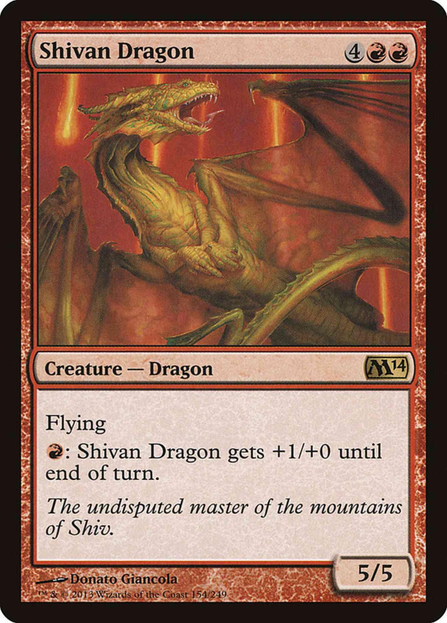 Shivan Dragon [154] [Magic 2014] [Non-Foil]