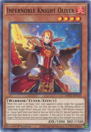 Infernoble Knight Oliver - MP21-EN110 - Common - 1st Edition