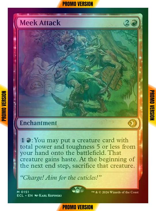 Meek Attack [151p] [Promo Pack] [Lorwyn Eclipsed: Promos] [Foil]