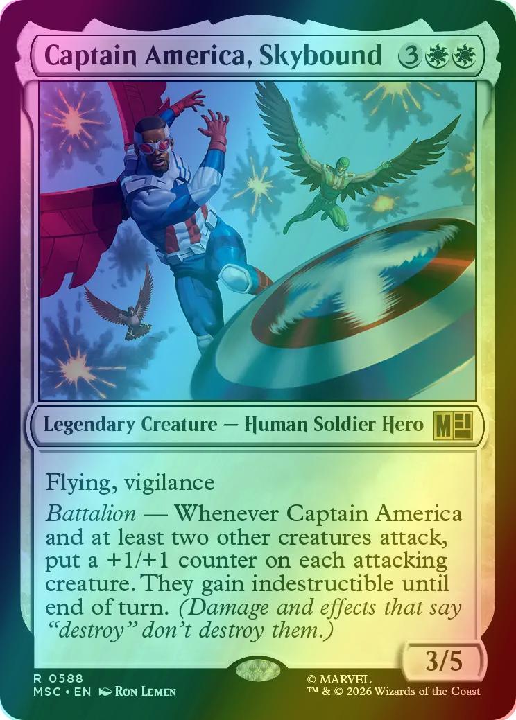 Captain America, Skybound [588] [Jumpstart] [Marvel Super Heroes: Commander] [Foil]