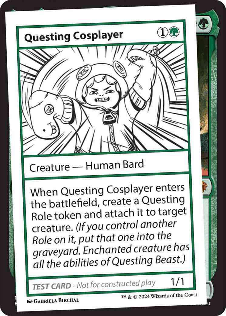 Questing Cosplayer [345] [Playtest Card] [Mystery Booster 2] [Non-Foil]