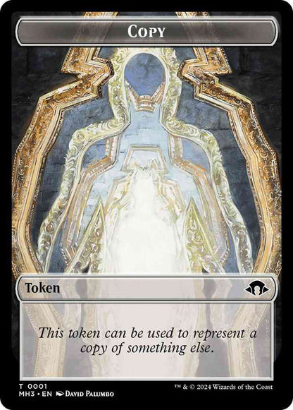 Copy Token (01) // Dragon Token (12) [Modern Horizons 3: Commander: Tokens] [Non-Foil/Ripple Foil]