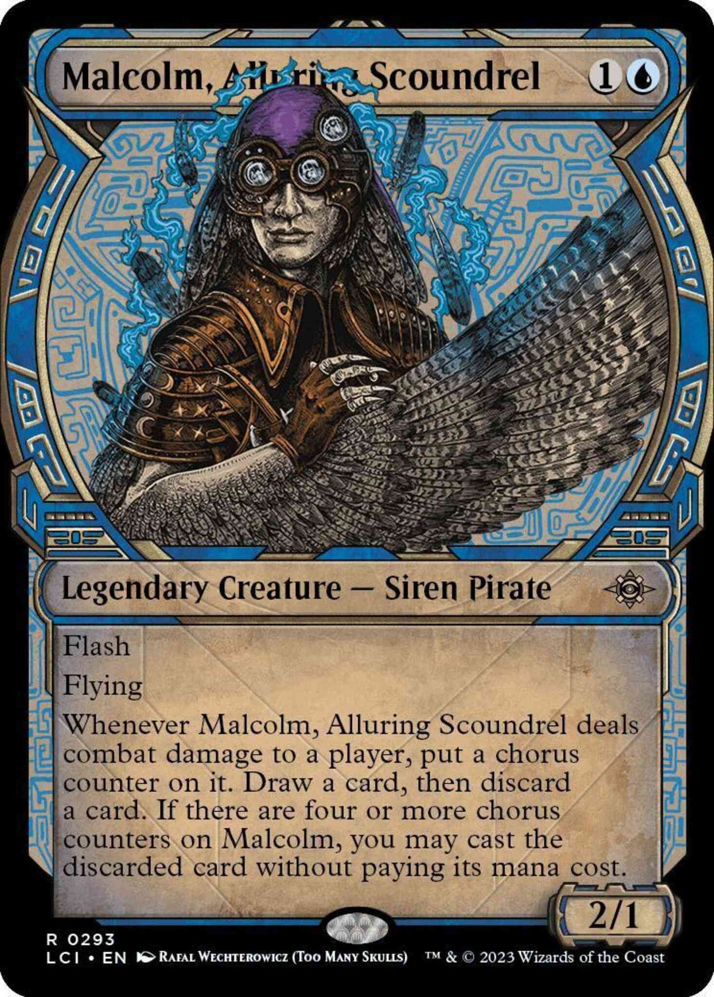 Malcolm, Alluring Scoundrel [293] [Legends of Ixalan Showcase] [The Lost Caverns of Ixalan] [Non-Foil]