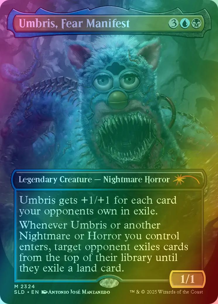 Umbris, Fear Manifest [2324] [Borderless] [Furby: The OddBodies] [Secret Lair Drop] [Rainbow Foil]