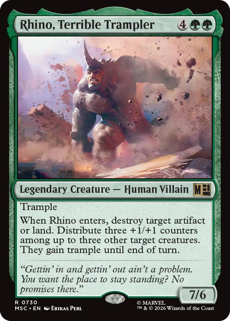 Rhino, Terrible Trampler [730] [Jumpstart] [Marvel Super Heroes: Commander] [Non-Foil]