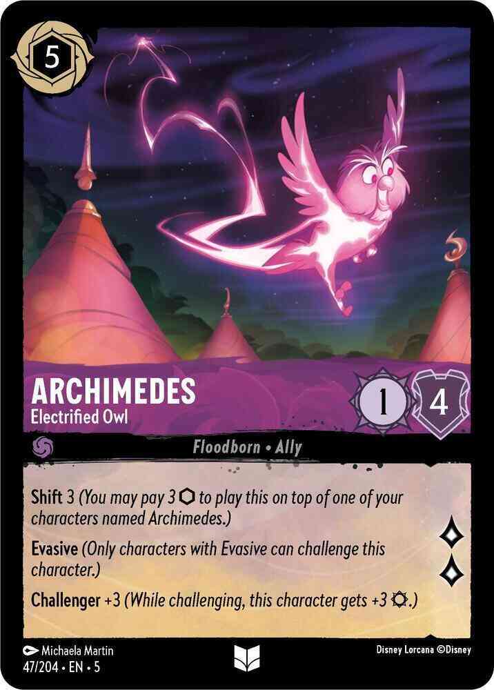 Archimedes - Electrified Owl - 47/204 [Shimmering Skies] [Non-Foil]