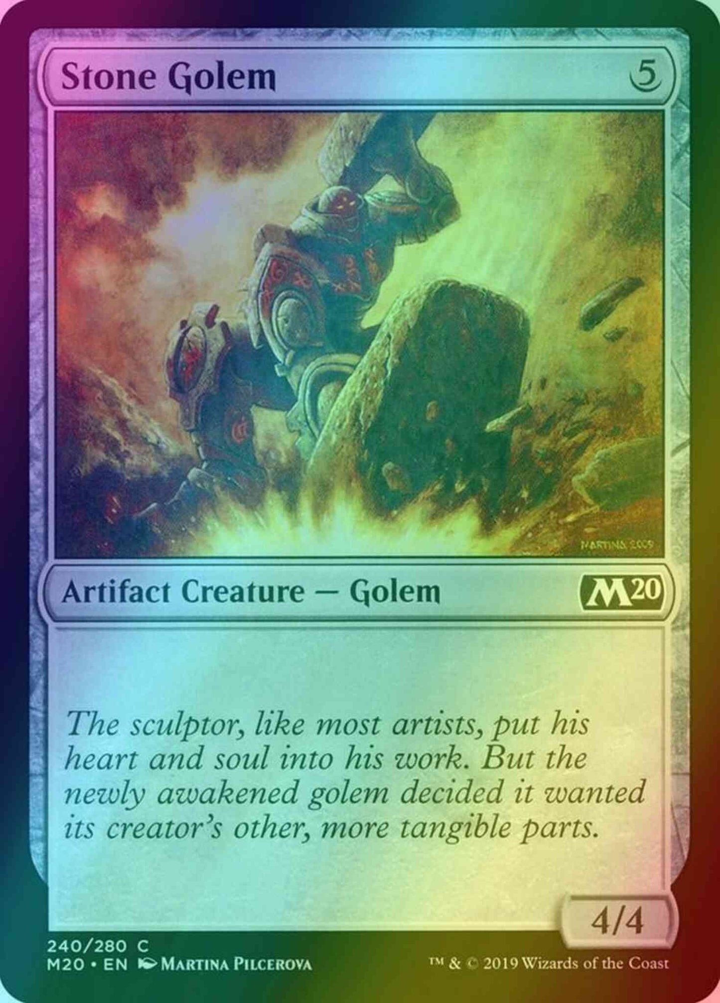 Stone Golem [240] [Core Set 2020] [Foil]