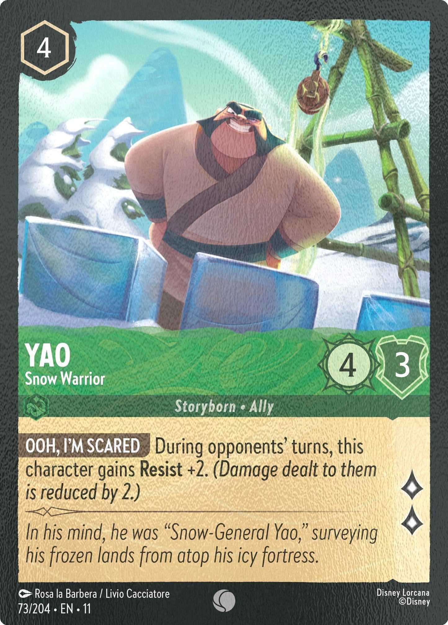Yao - Snow Warrior - 73/204 [Winterspell] [Cold Foil]