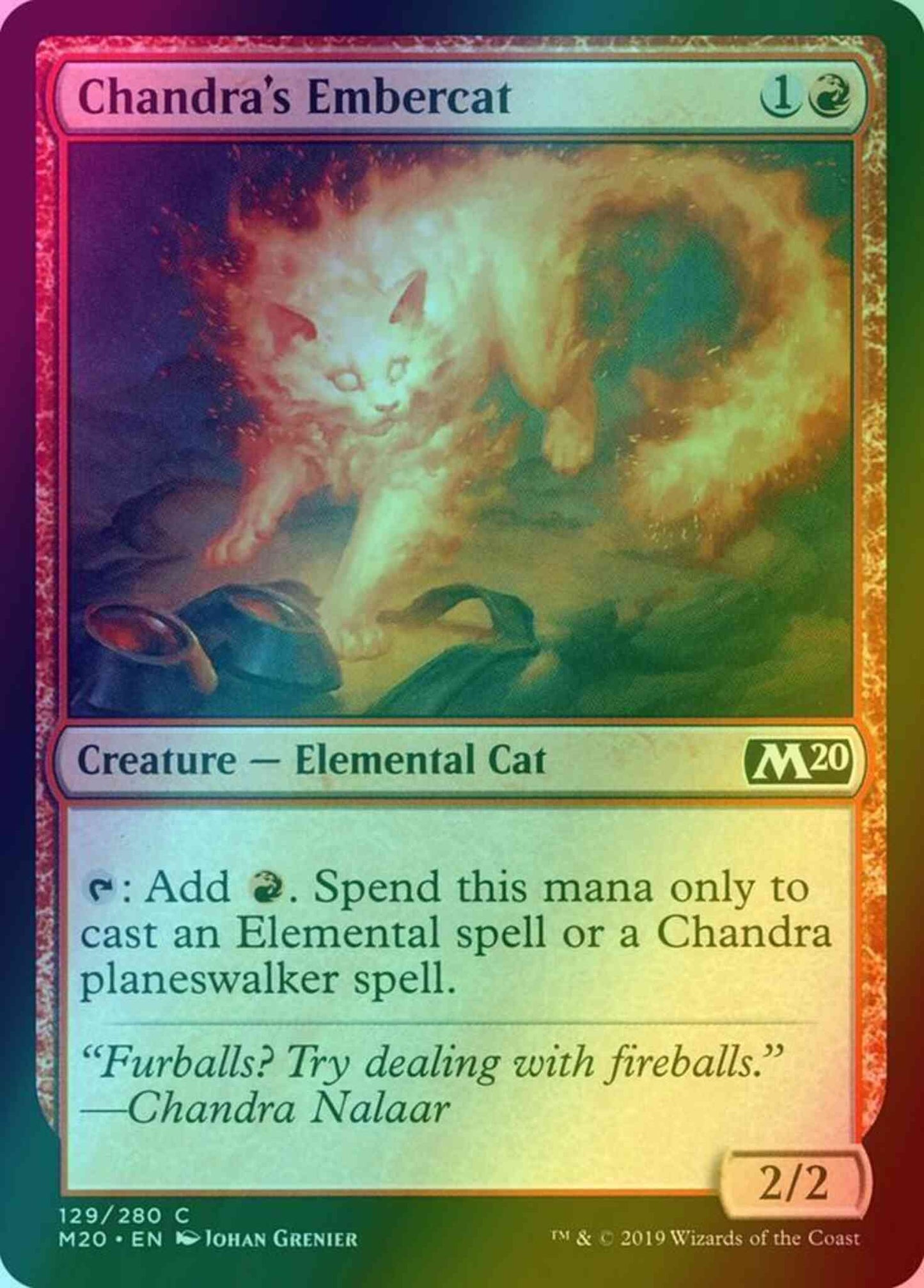 Chandra's Embercat [129] [Core Set 2020] [Foil]