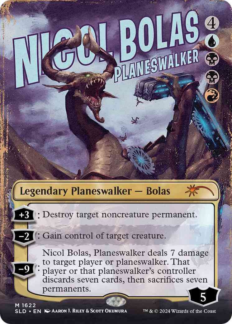 Nicol Bolas, Planeswalker [1622] [Borderless] [Rebellious Renegades] [Secret Lair Drop] [Foil]
