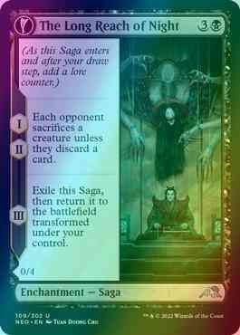 The Long Reach of Night // Animus of Night's Reach [109] [Kamigawa: Neon Dynasty] [Foil]