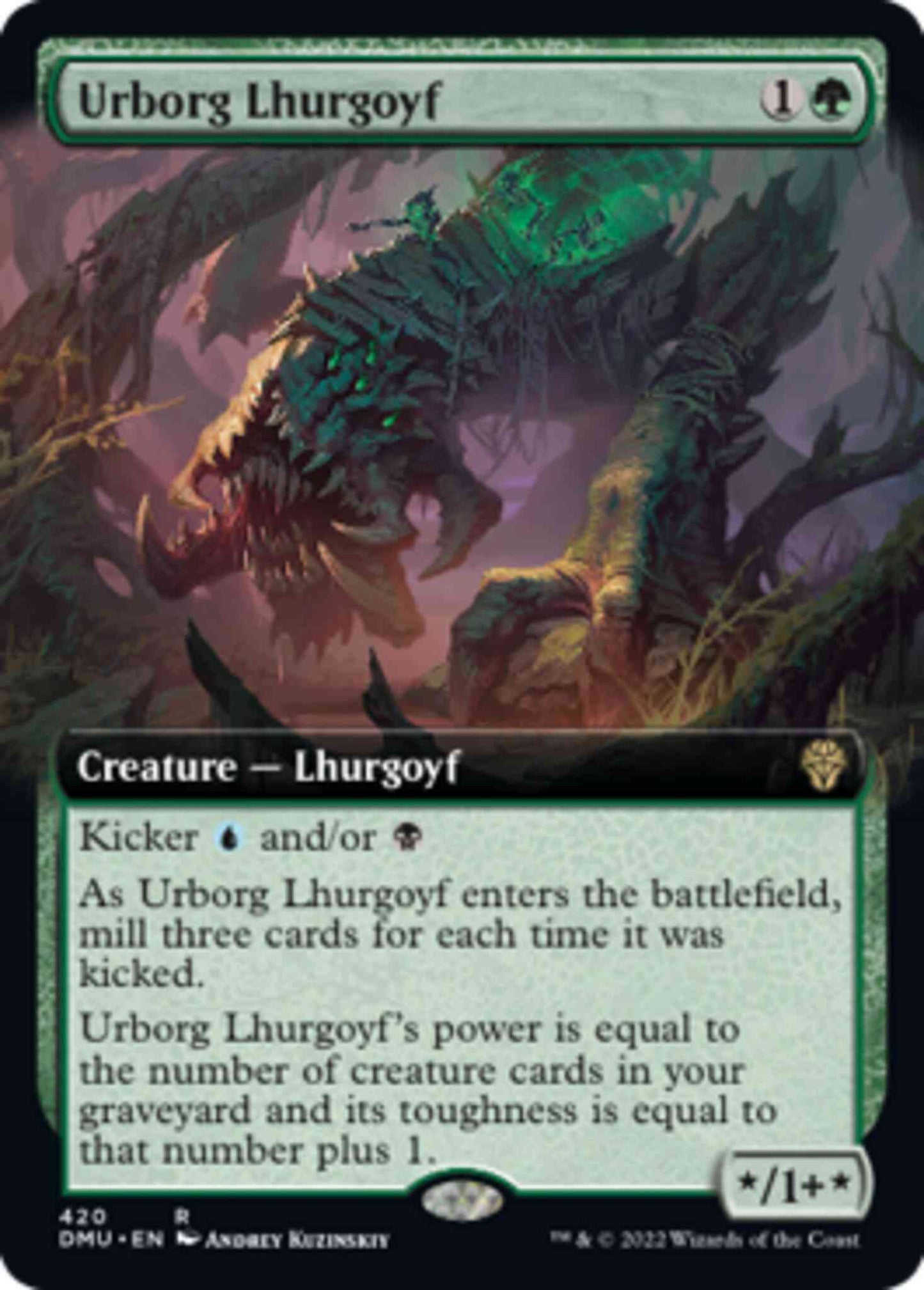 Urborg Lhurgoyf [420] [Extended Art] [Dominaria United] [Non-Foil]