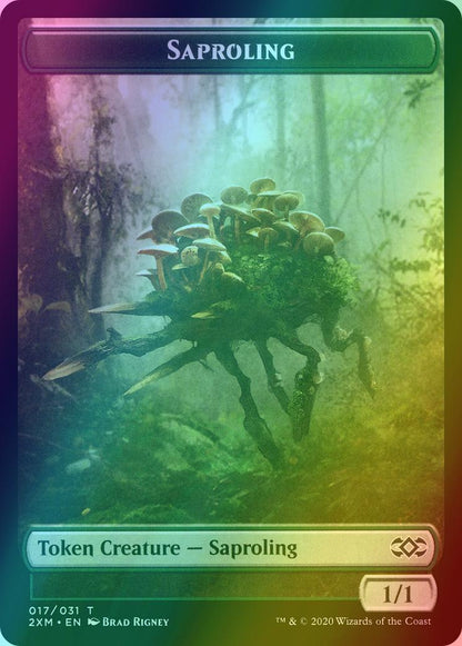 Copy Token (31) // Saproling Token (17) [Double Masters Tokens] [Foil]