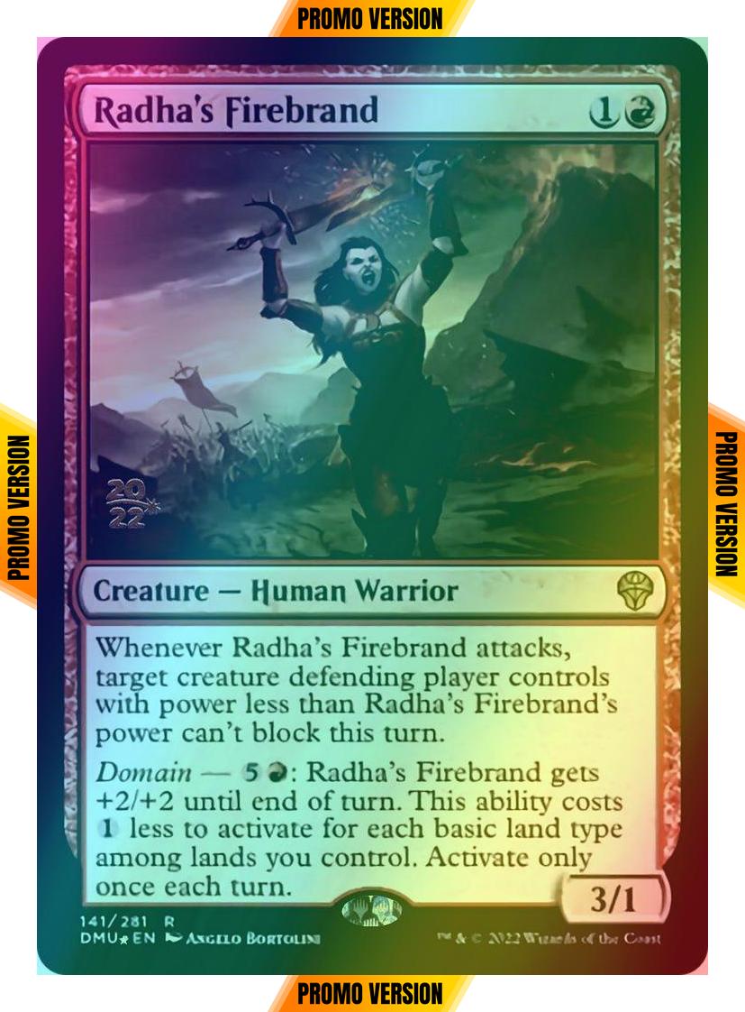 Radha's Firebrand [141s] [Prerelease] [Dominaria United: Promos] [Foil]