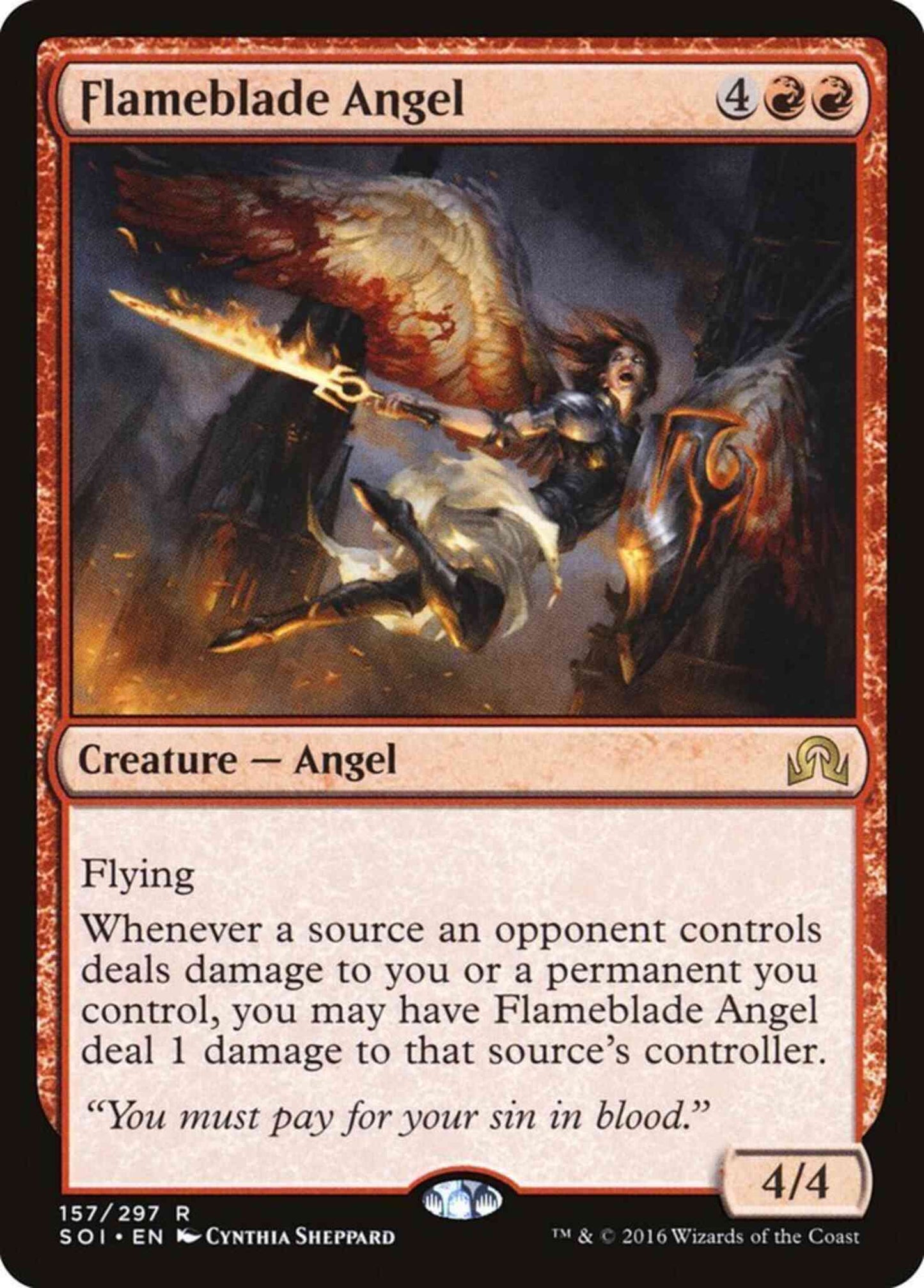 Flameblade Angel [157] [Shadows over Innistrad] [Non-Foil]