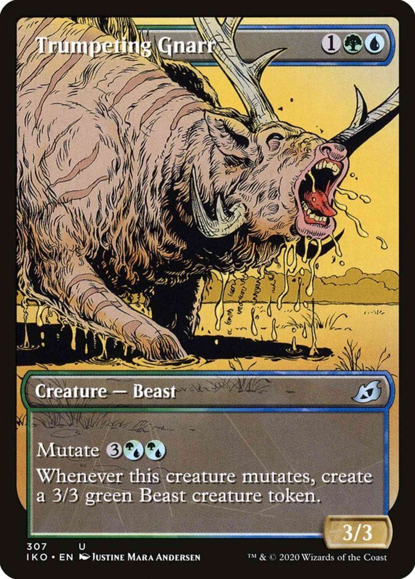 Trumpeting Gnarr [307] [Alternate Art] [Ikoria: Lair of Behemoths] [Non-Foil]