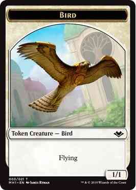 Bird Token (03) // Serra the Benevolent Emblem (20) [Modern Horizons Tokens] [Non-Foil]