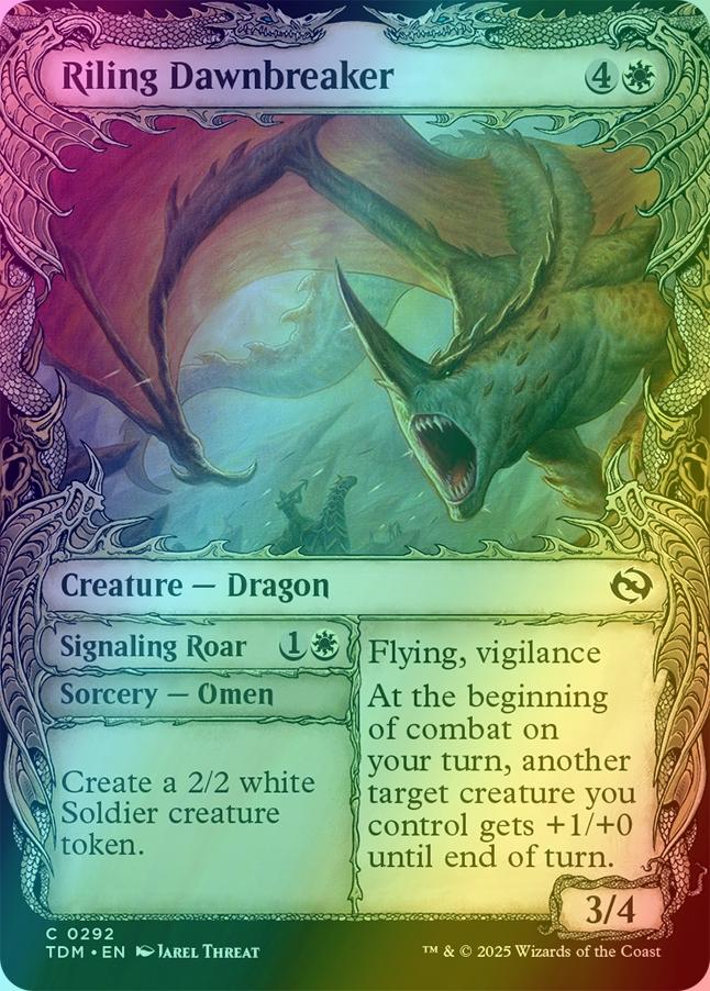 Riling Dawnbreaker // Signaling Roar [292] [Draconic Frame Showcase] [Tarkir: Dragonstorm] [Foil]