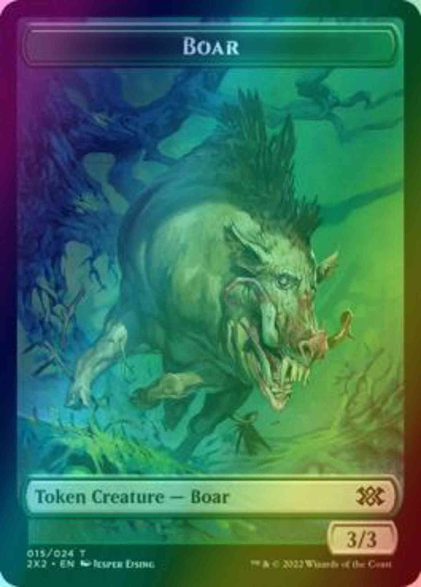 Boar Token (15) // Treasure Token (22) [Double Masters 2022: Tokens] [Foil]