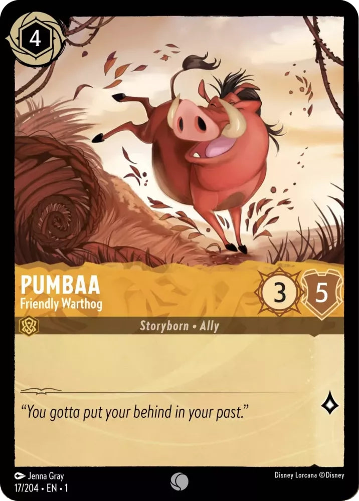 Pumbaa - Friendly Warthog - 17/204 [The First Chapter] [Non-Foil]