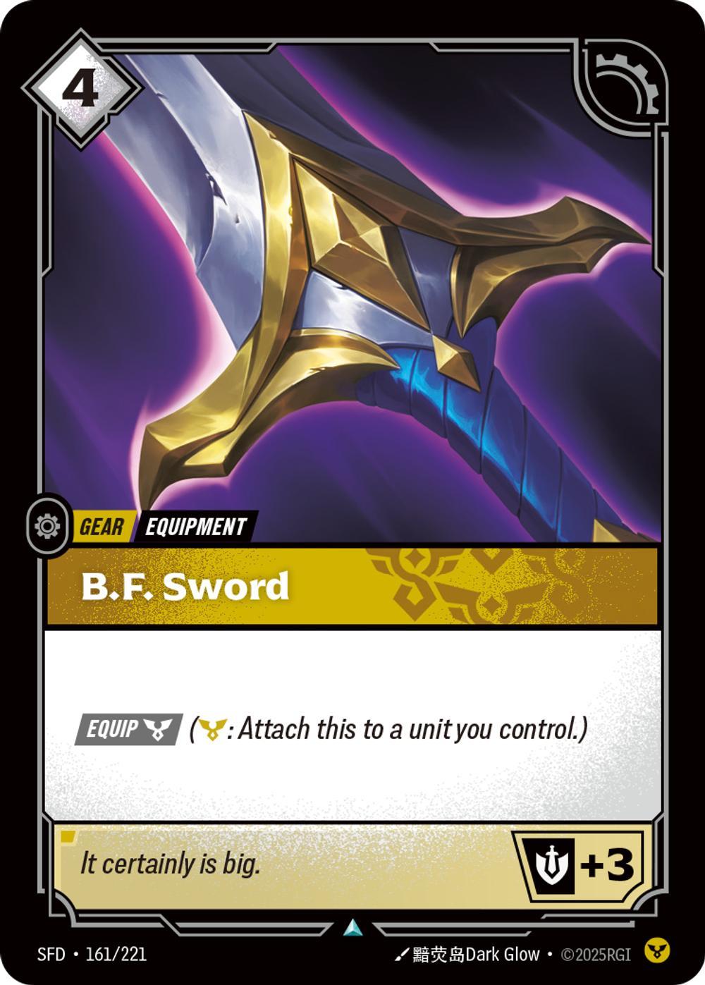 B.F. Sword - 161/221 [Spiritforged] [Non-Foil]