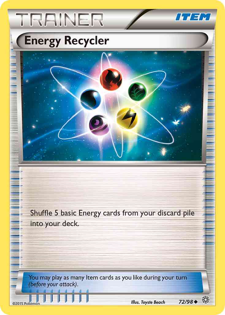 Energy Recycler - 72/98 - Uncommon [xy7-72] [Reverse Holo]