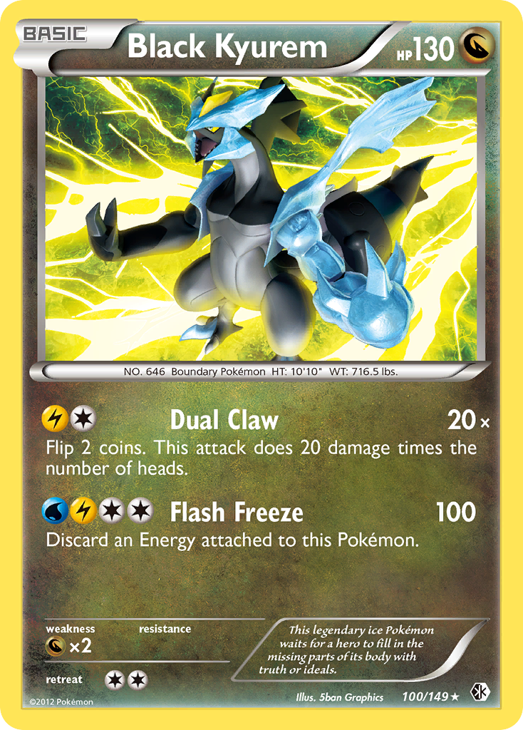 Black Kyurem - Cracked Ice Holo - 100/149 - Rare [bw7-100] [Holo]
