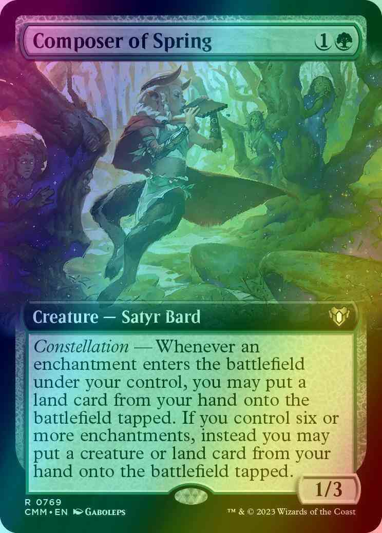 Composer of Spring [769] [Extended Art] [Commander Masters] [Foil]
