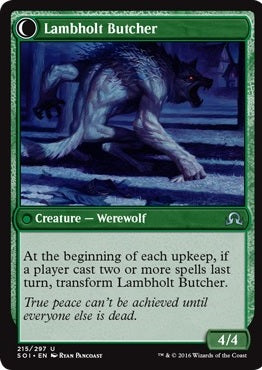 Lambholt Pacifist // Lambholt Butcher [215] [Shadows over Innistrad] [Non-Foil]