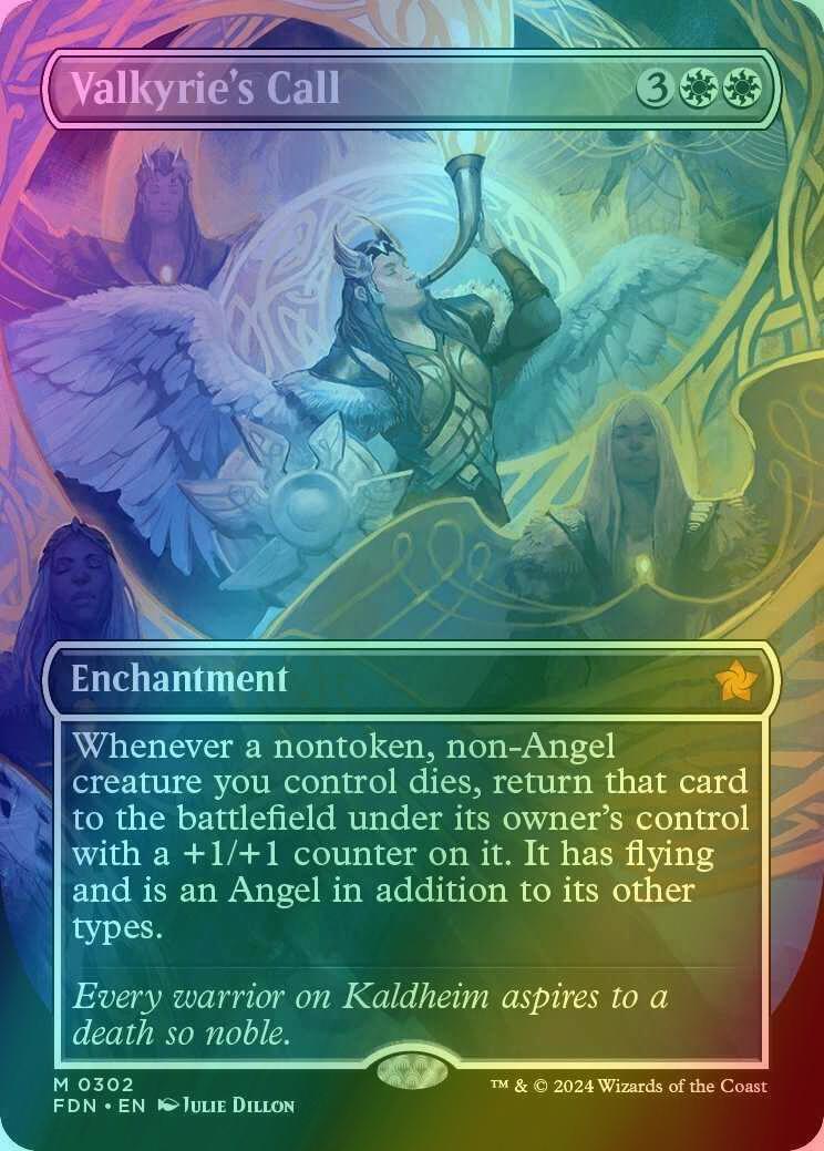 Valkyrie's Call [302] [Borderless] [Foundations] [Foil]