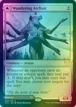 Wandering Archaic // Explore the Vastlands [6] [Strixhaven: School of Mages] [Foil]