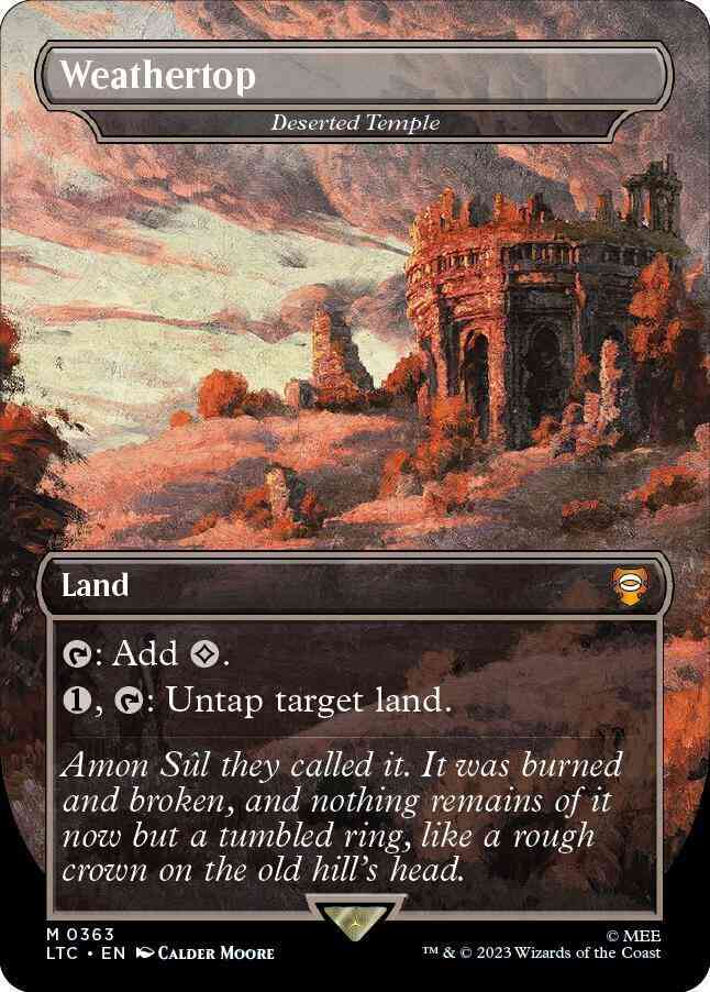 Weathertop - Deserted Temple [363] [Borderless] [Realms and Relics] [The Lord of the Rings: Tales of Middle-earth: Commander] [Non-Foil]
