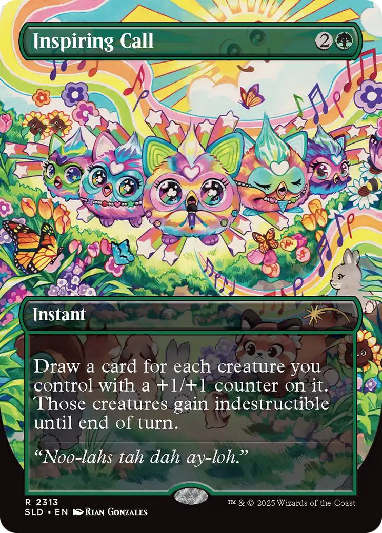 Inspiring Call [2313] [Borderless] [Furby: Doo-ay Noo-lah] [Secret Lair Drop] [Non-Foil]