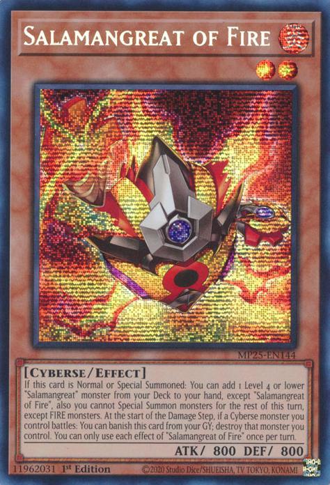 Salamangreat of Fire - MP25-EN144 - Prismatic Secret Rare - 1st Edition