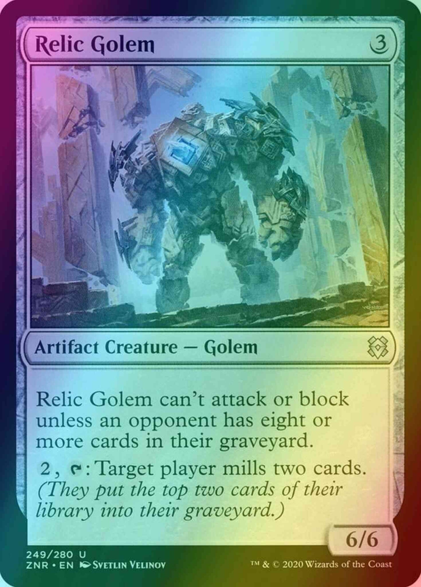 Relic Golem [249] [Zendikar Rising] [Foil]