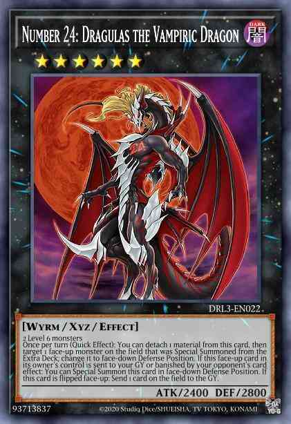Number 24: Dragulas the Vampiric Dragon (Purple) - DLCS-EN118 - Ultra Rare - 1st Edition