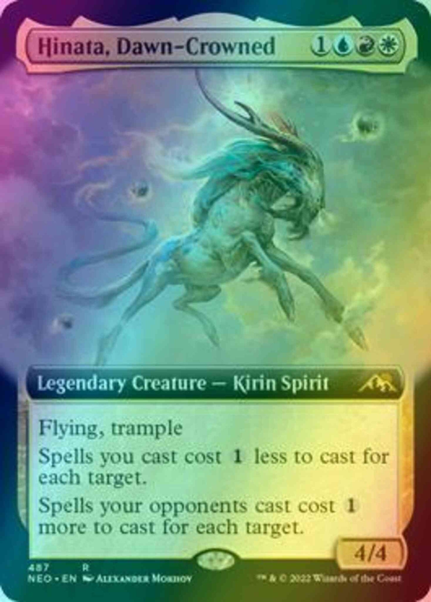 Hinata, Dawn-Crowned [487] [Extended Art] [Kamigawa: Neon Dynasty] [Foil]