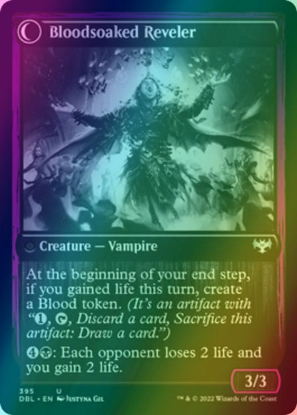 Restless Bloodseeker // Bloodsoaked Reveler [395] [Innistrad: Double Feature] [Foil]