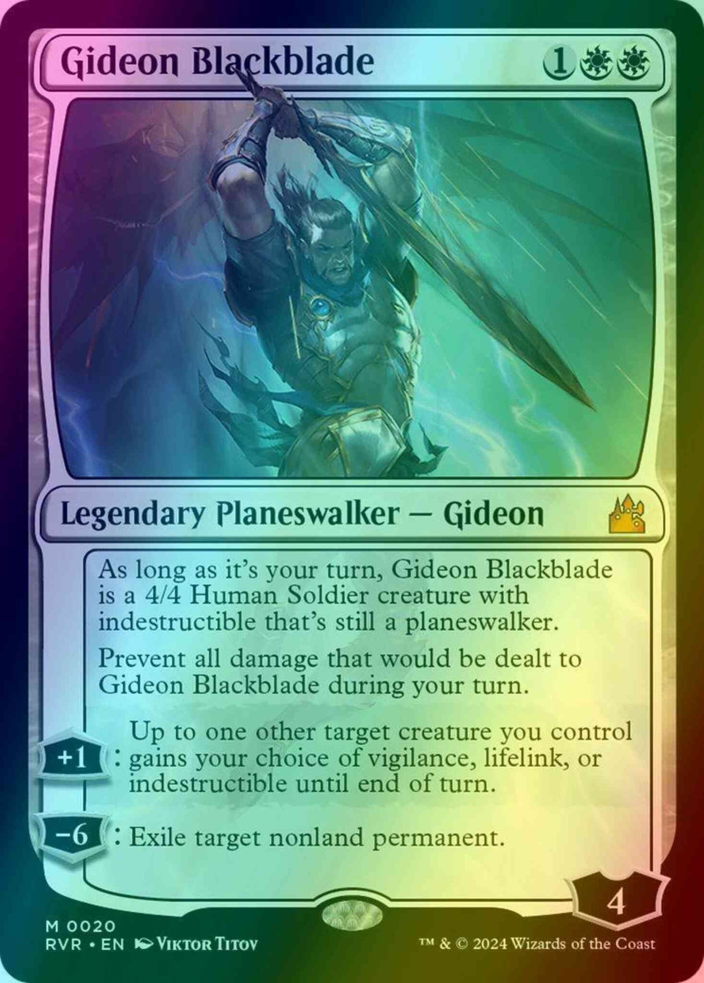 Gideon Blackblade [20] [Ravnica Remastered] [Foil]