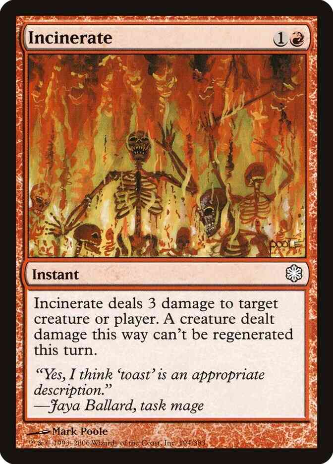 Incinerate [194] [Coldsnap Theme Decks] [Non-Foil]