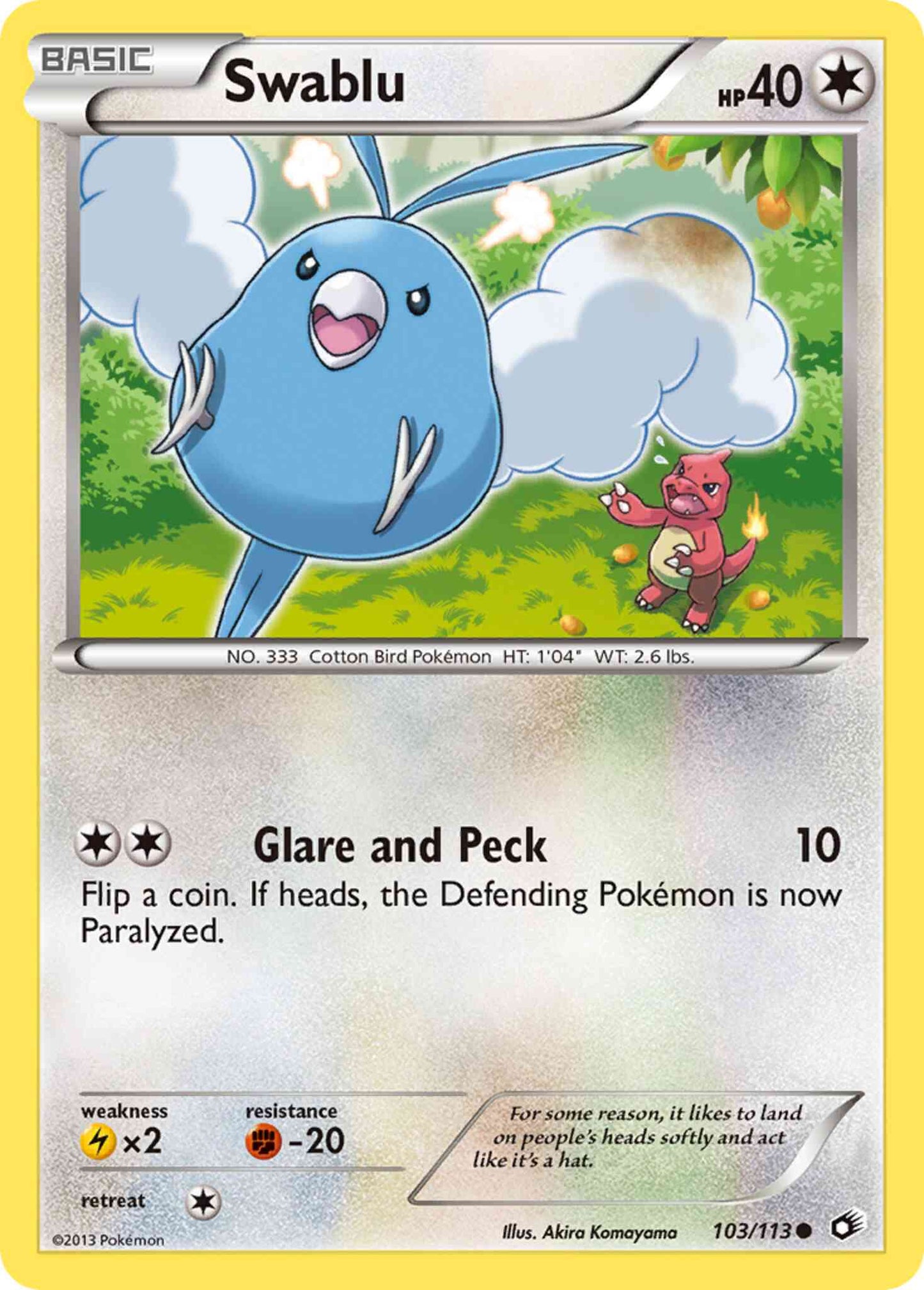 Swablu - 103/113 - Common [bw11-103] [Reverse Holo]