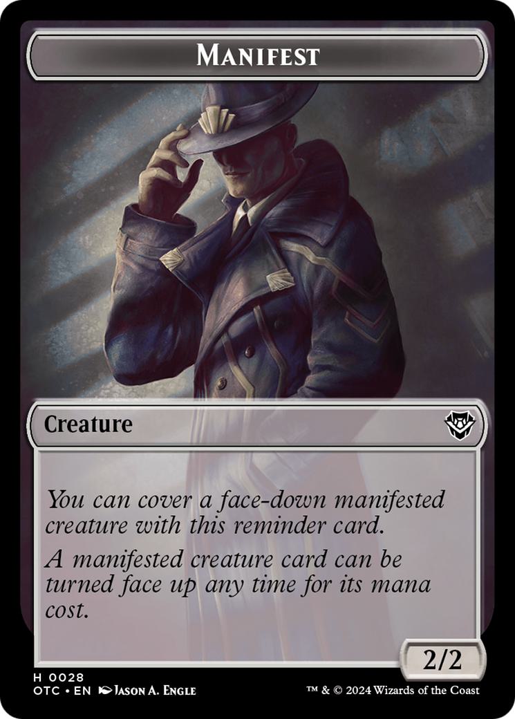 Eldrazi Scion Token (02) // Manifest Token (28) [Outlaws of Thunder Junction: Commander: Tokens] [Non-Foil]