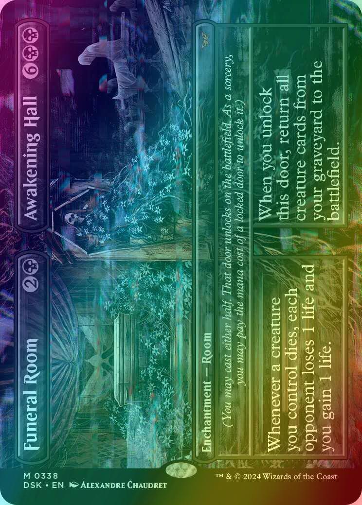 Funeral Room // Awakening Hall [338] [Borderless] [Duskmourn: House of Horror] [Foil]