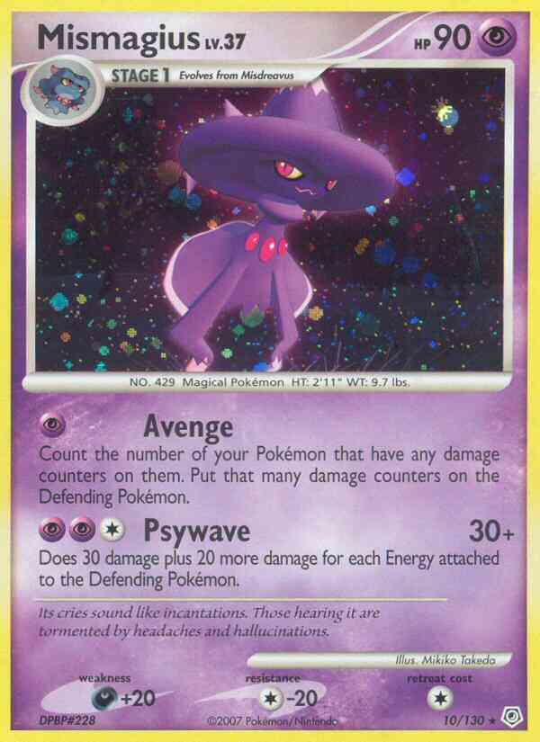 Mismagius - 10/130 - Rare Holo [dp1-10] [Reverse Holo]