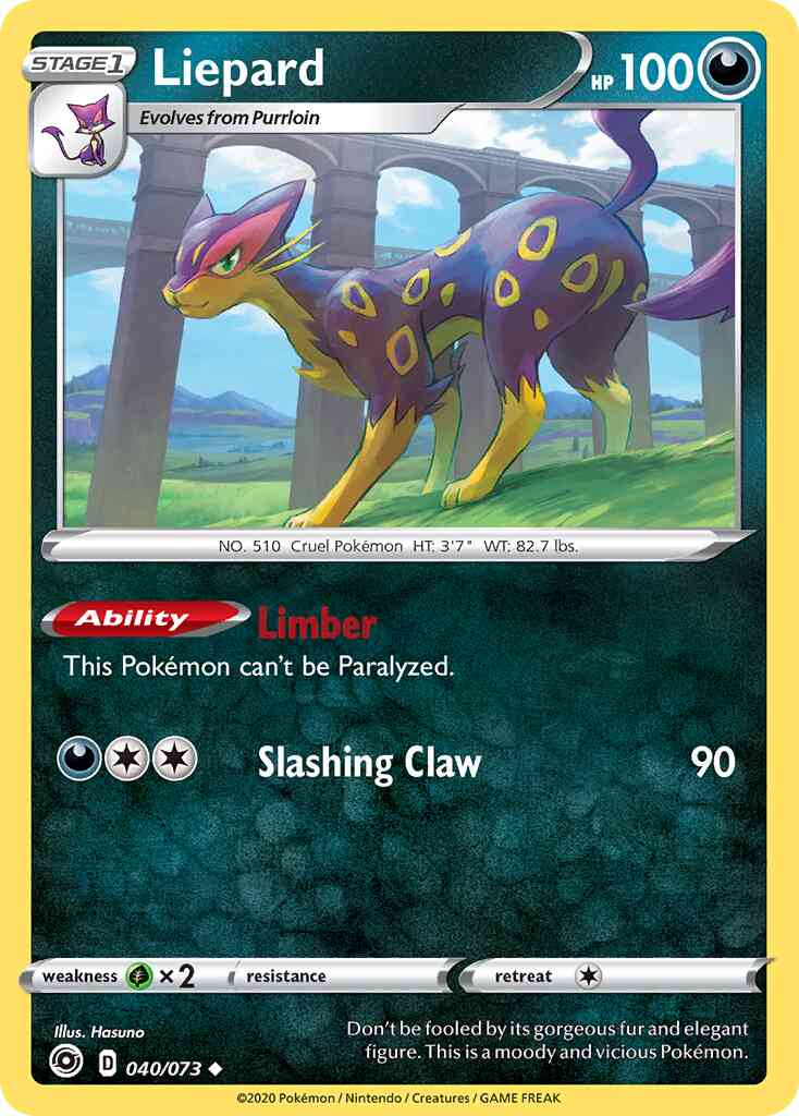 Liepard - 040/073 - Uncommon [swsh35-040] [Reverse Holo]