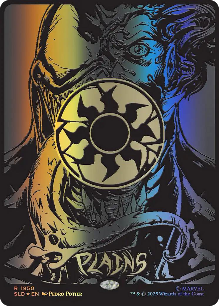 Plains [1950] [Full Art] [Spider-Man: Mana Symbiote] [Secret Lair Drop] [Raised Foil]